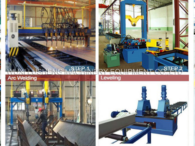 Conventional h beam welding line